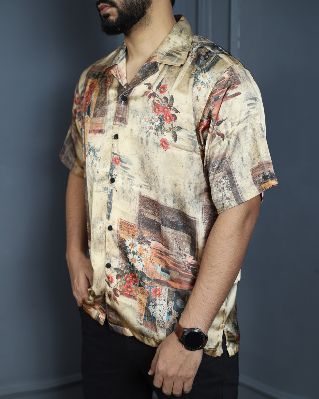 Royal Silk Half Sleeve Shirt