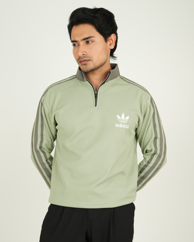 Premium High GSM Half Zipper Sweatshirt - Pastel