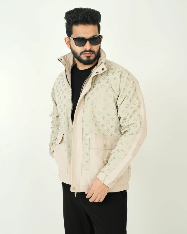 Premium China Imported High Grade LV Jacket - Warm Beige Cream