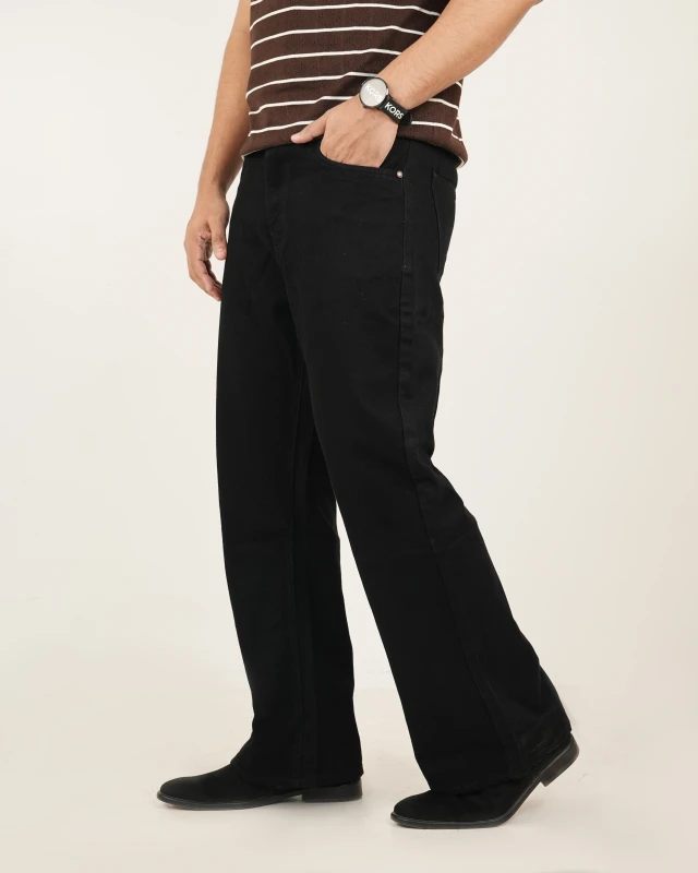 Premium Denim Boot Cut Pant - Essential Black