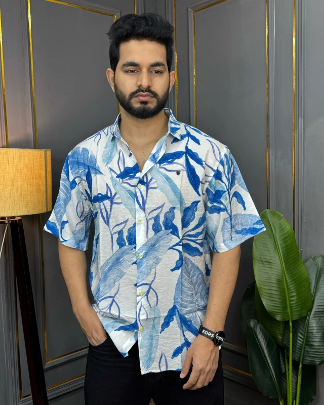 Premium Printed Comfy Relax Fit Half Sleeve Shirt - 04