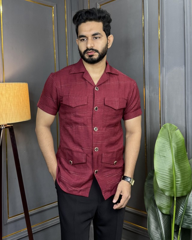 KORAS Sahara Safari Half Shirt -  Imperial Maroon